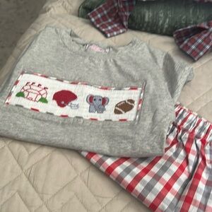 Short set Alabama smocking football little birdie co in new condition